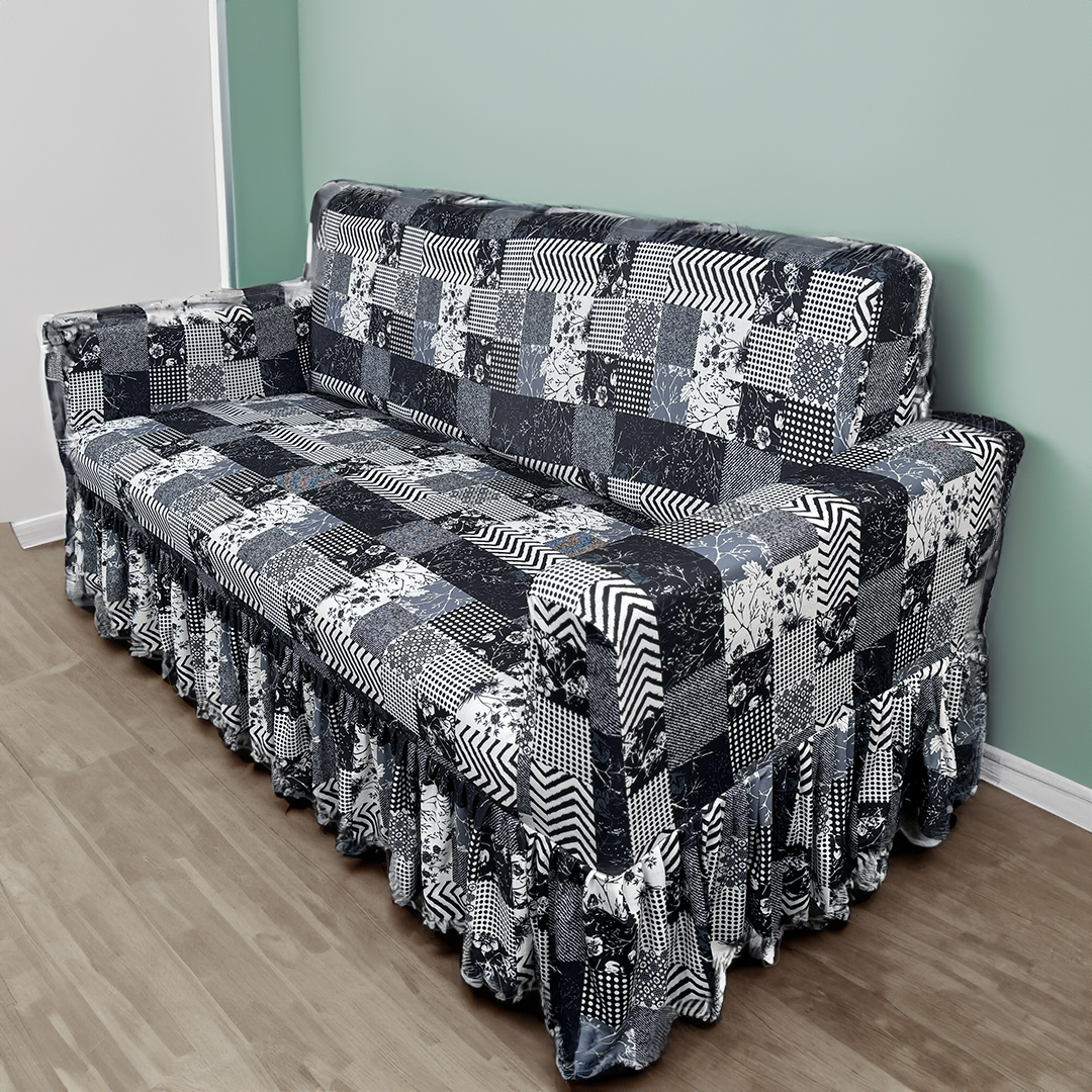 Snow Cubes Elastic Printed frills covers