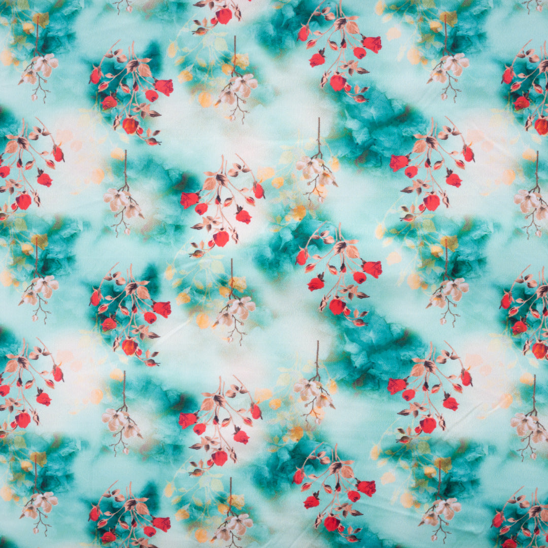 Green Tulip Elastic Bench Cover