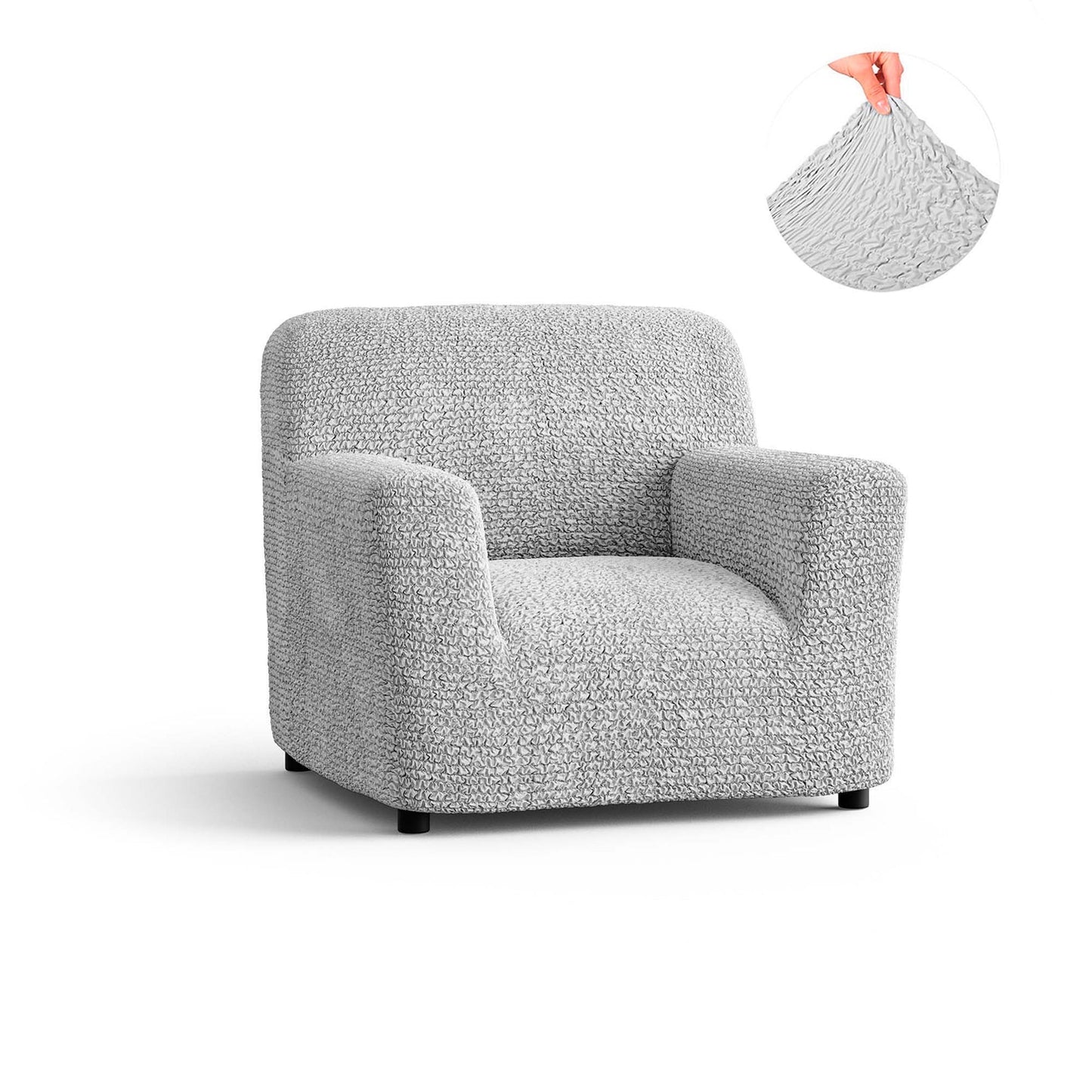 DivineTrendz™ Exclusive - Pearl Crinkle Sofa Cover