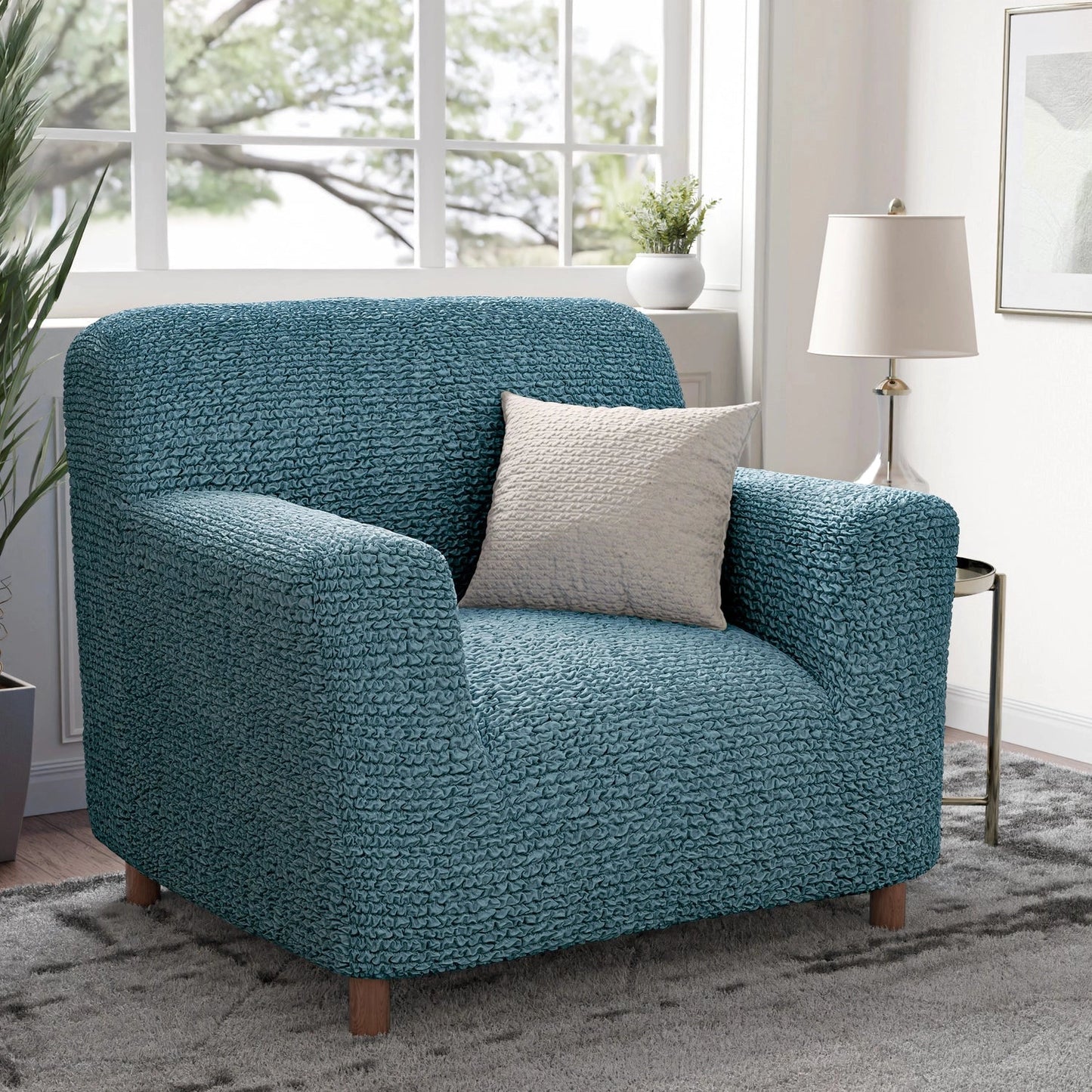 DivineTrendz™ Exclusive - Tiffany Crinkle Sofa Cover