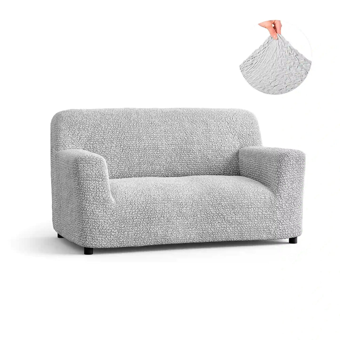 DivineTrendz™ Exclusive - Pearl Crinkle Sofa Cover