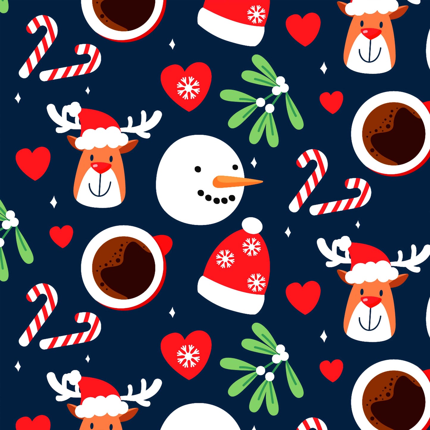 DivineTrendz - Christmas Dark Blue Elastic Chair Table Cover