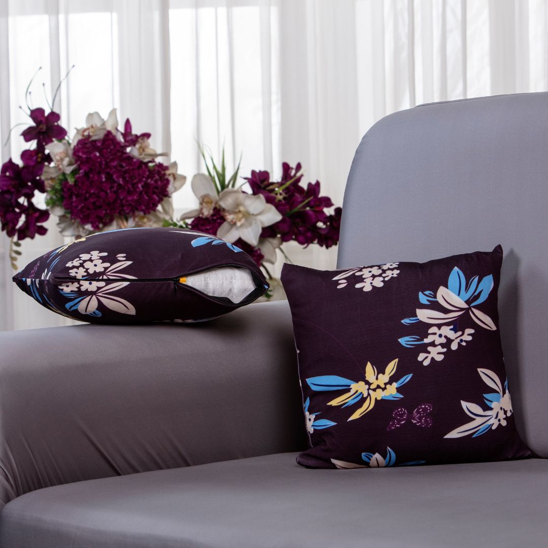 sofa cushion cover- cushion covers for sofa-Pillow cover set of six: This refers to a set of six covers that are designed to fit over pillows. It is possible that this set is intended for use on a bed or for decorative purposes on a couch or chairs-100% splendex Machine wash cold. Wash dark colors separately. Do not soak. Do not bleach, tumble dry low, warm iron if necessary-cushion cover-stretchable-cushion cover near me .