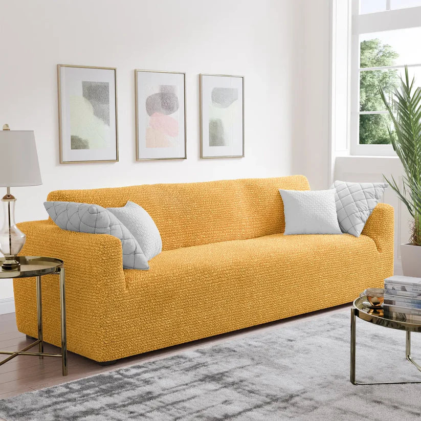 DivineTrendz™ Exclusive - Mango Crinkle Sofa Cover