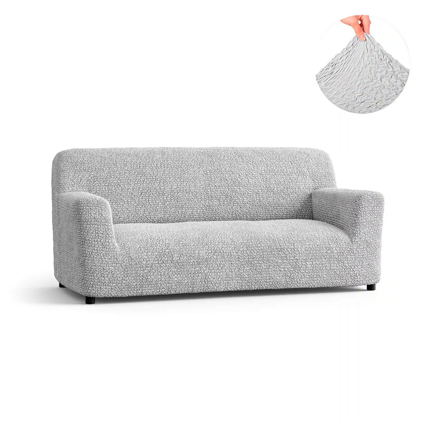 DivineTrendz™ Exclusive - Pearl Crinkle Sofa Cover