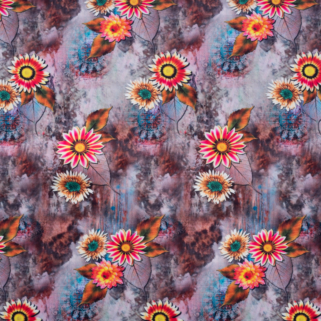 Floral Bliss Elastic Bench Cover