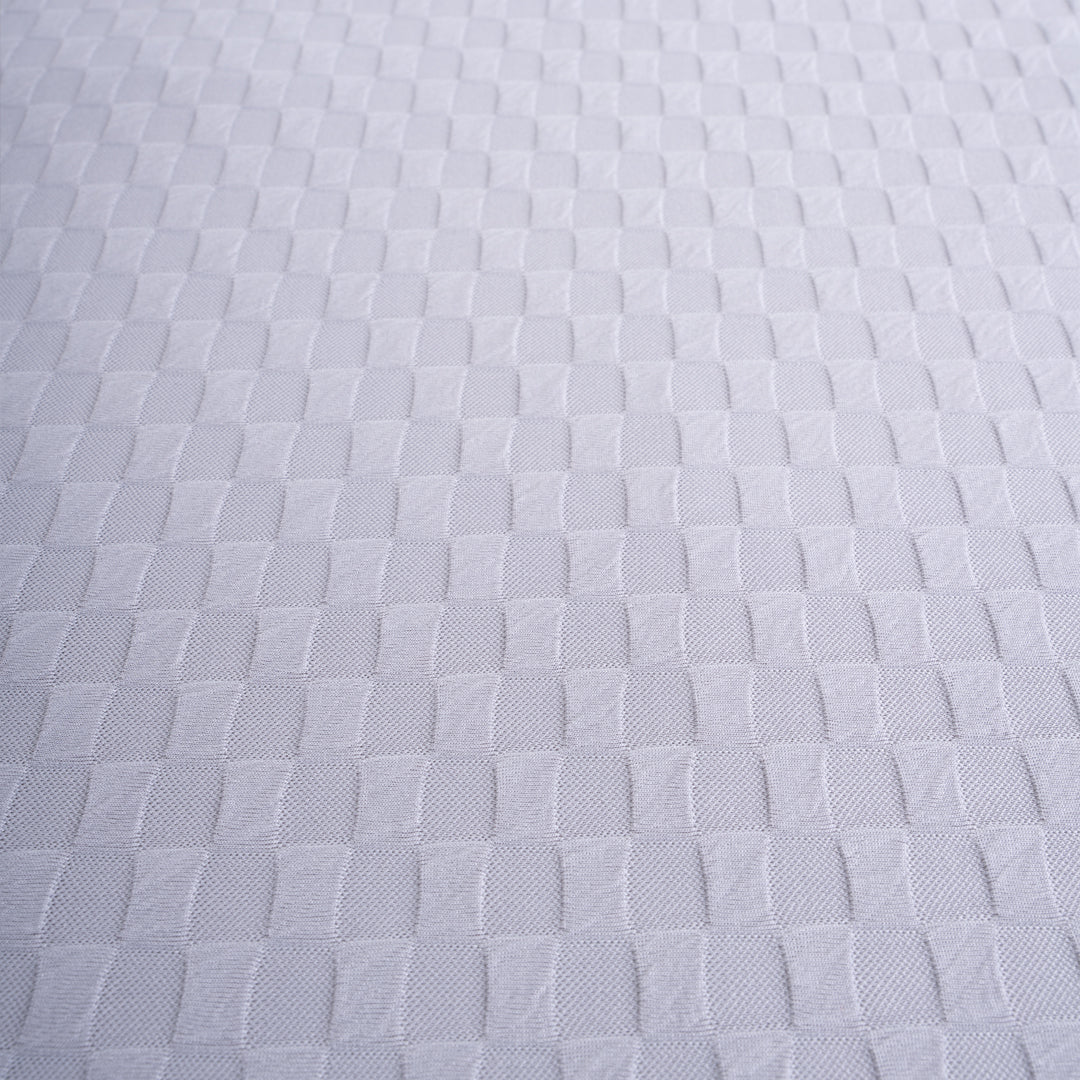 Grey Weave Elastic Bench Cover