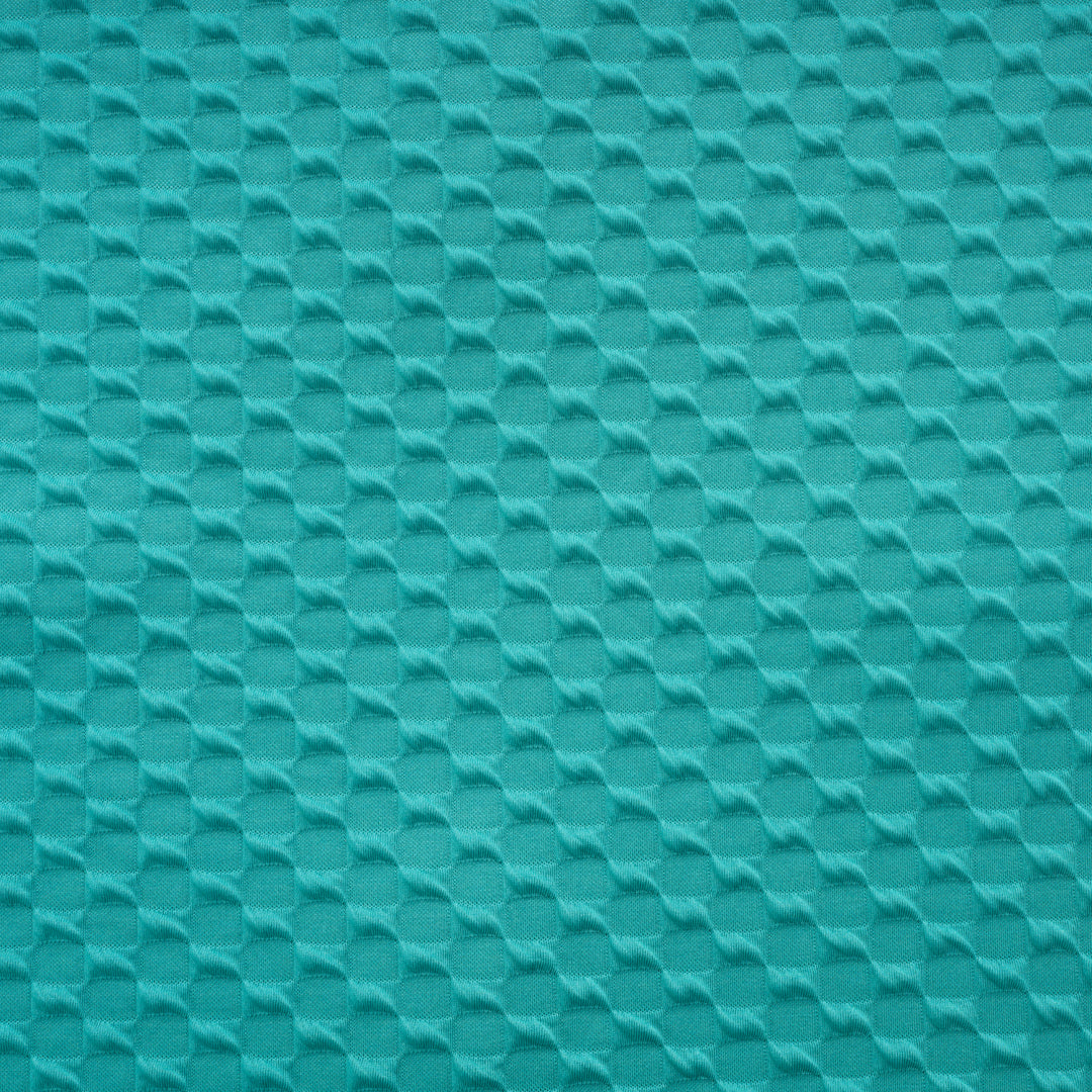 Teal Weaves Elastic Bench Cover