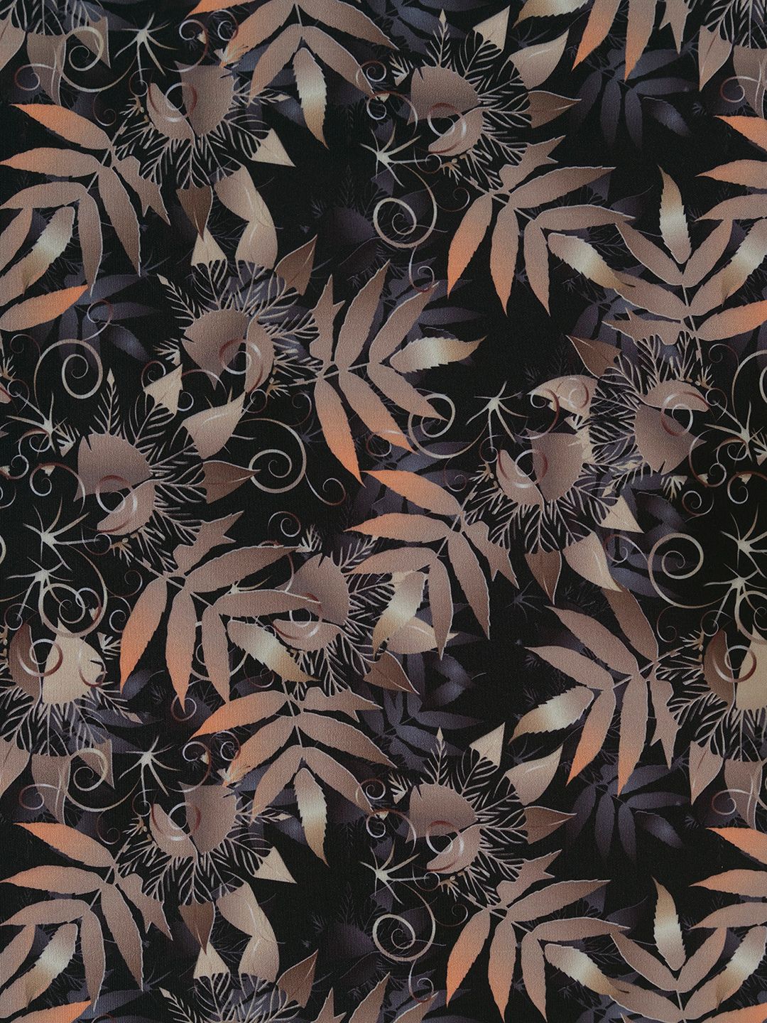 Black Leaves Chair Seat Covers