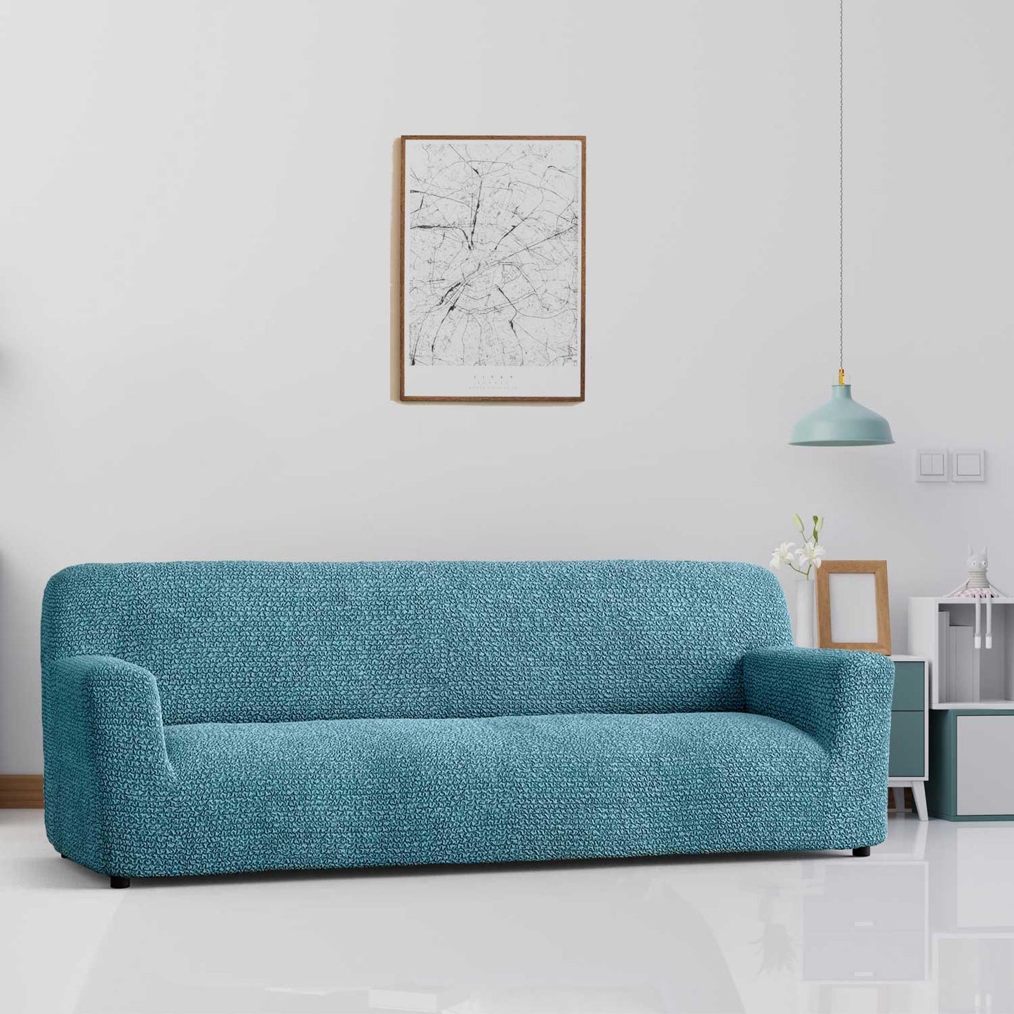 DivineTrendz™ Exclusive - Tiffany Crinkle Sofa Cover