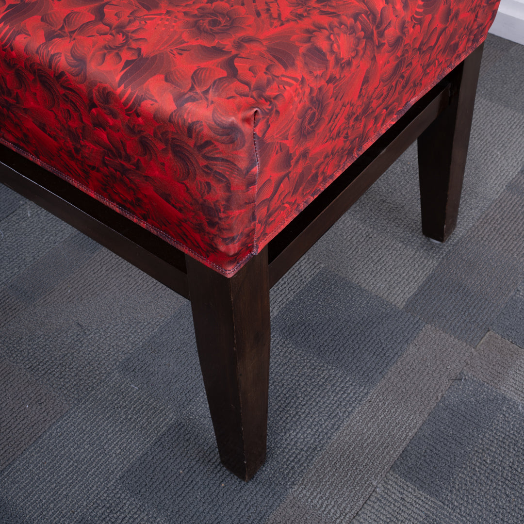 Ruby Red Magic Elastic Bench Cover