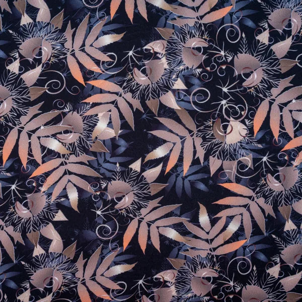 Black Leaves Design Sofa Covers