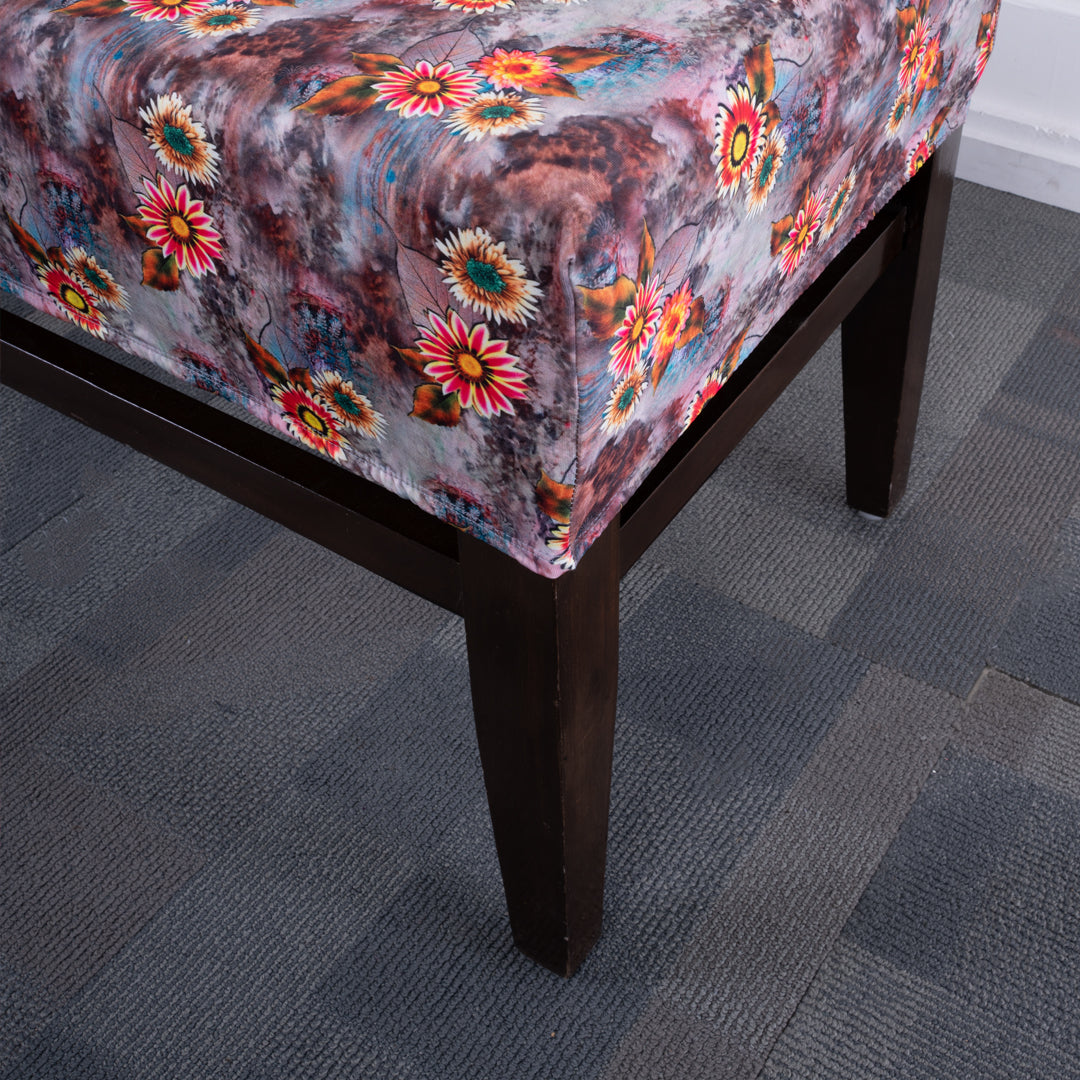 Floral Bliss Elastic Bench Cover