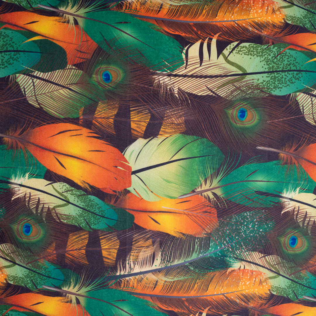 Peacock Feather Elastic Bench Cover