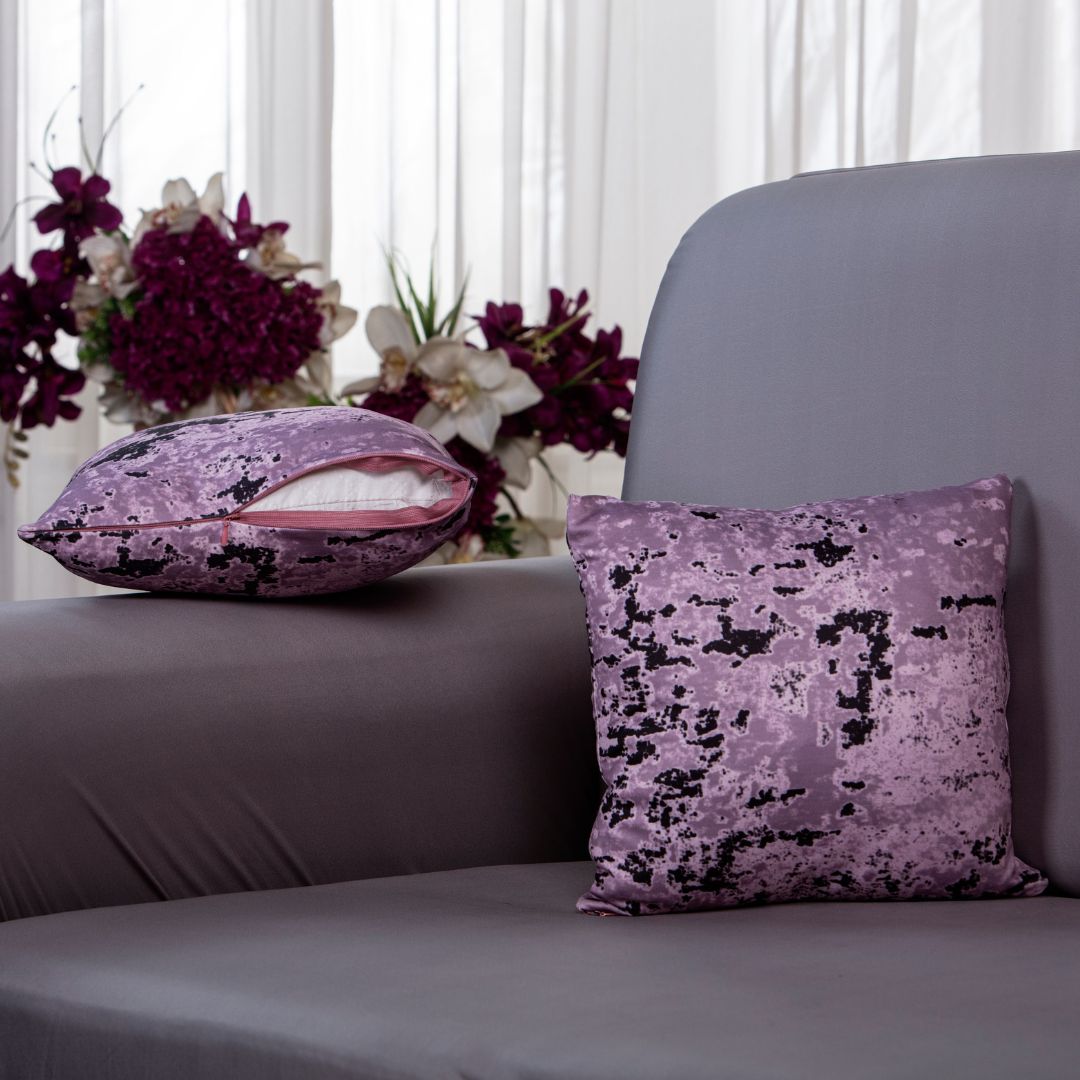 Sofa cushion cover, pillow cover set of six, center sofa cushion cover-100% splendex Machine wash cold. Wash dark colors separately. Do not soak. Do not bleach, tumble dry low, warm iron if necessary-wine tie dye cushion cover-superi comfy-super stretchable.