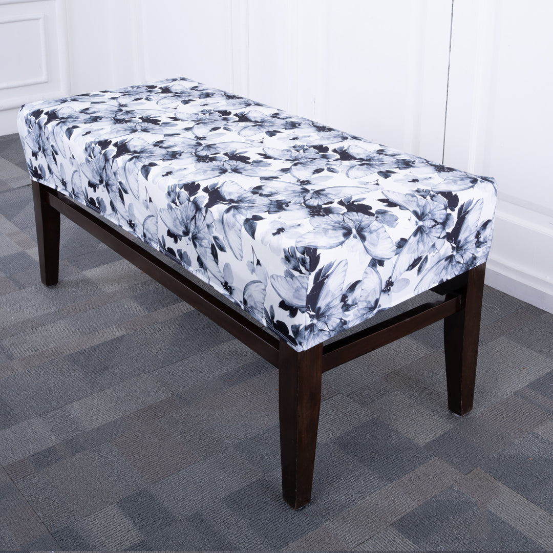 Ivory Wings Elastic Bench Cover