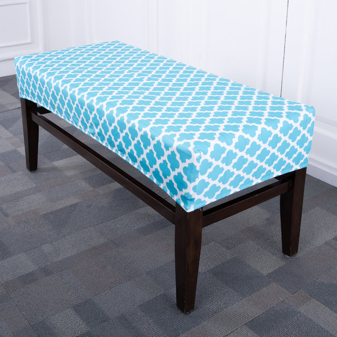 Blue Diamond Stretchable Elastic Bench Cover