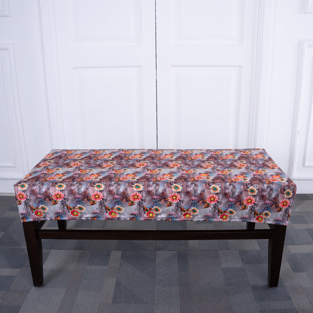 Floral Bliss Elastic Bench Cover