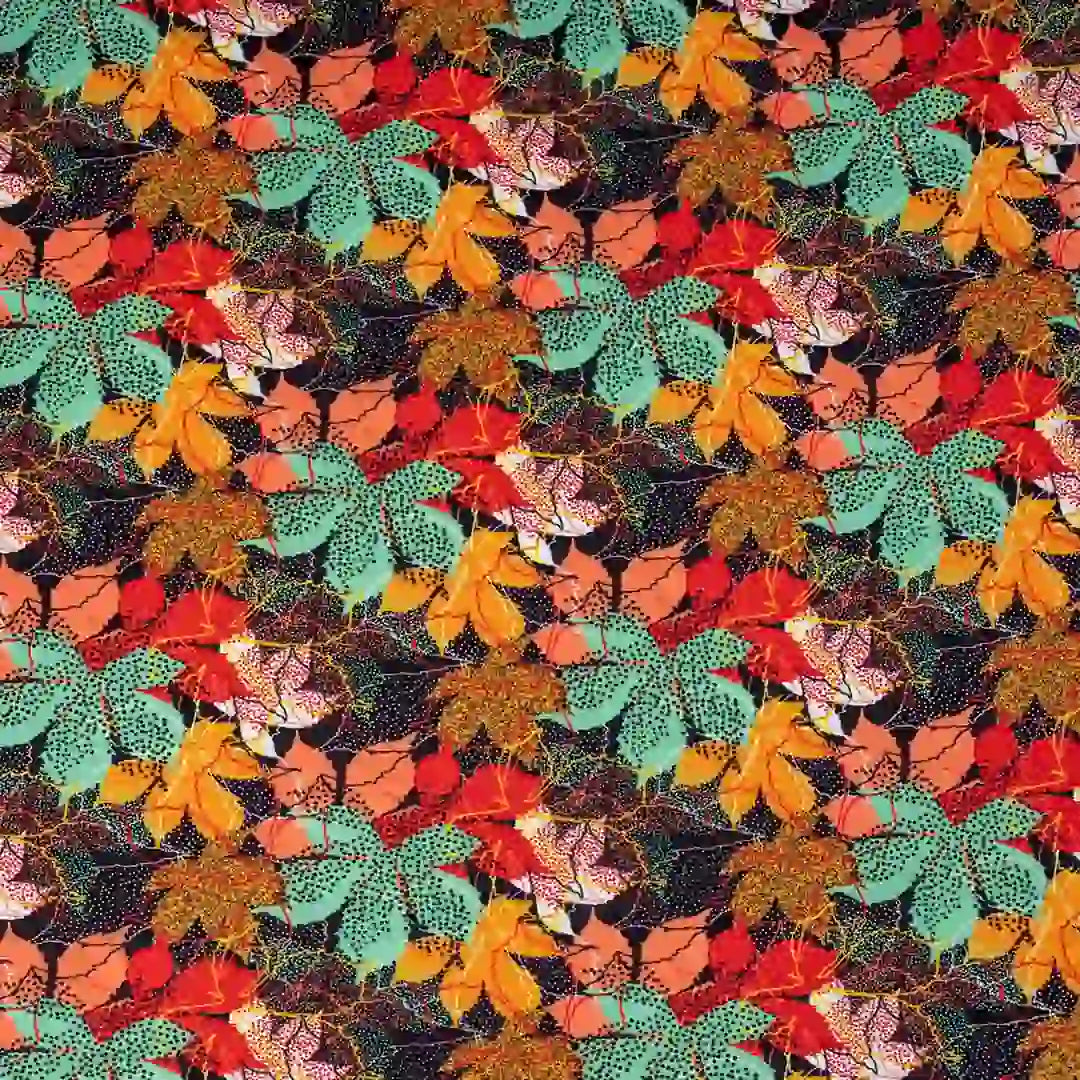 Autumm Leaves Designers Elastic Chair And Table Cover