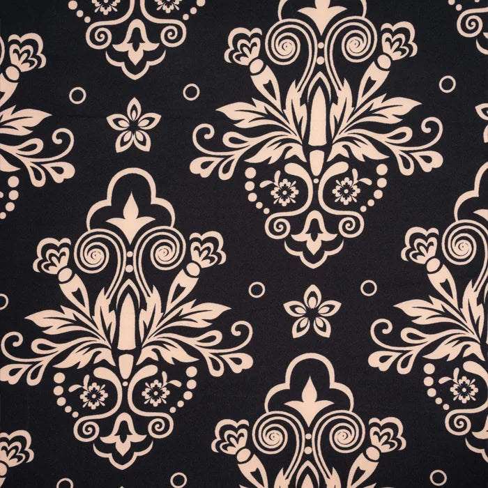Beige & Black Design Sofa Cover