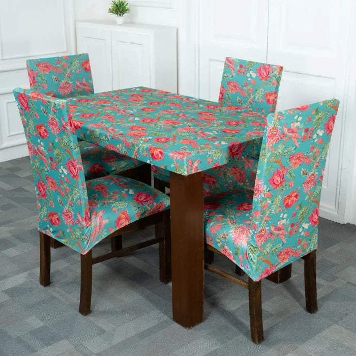 Birds Blossoms Elastic Table Chair Covers