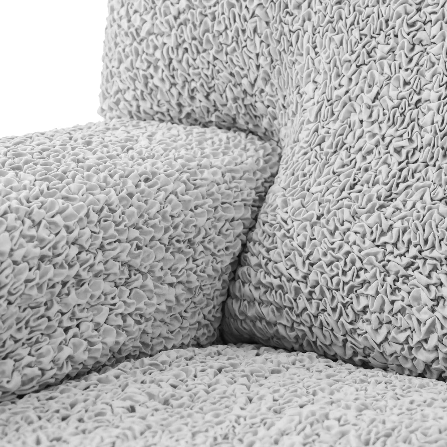 DivineTrendz™ Exclusive - Pearl Crinkle Corner Sofa Cover