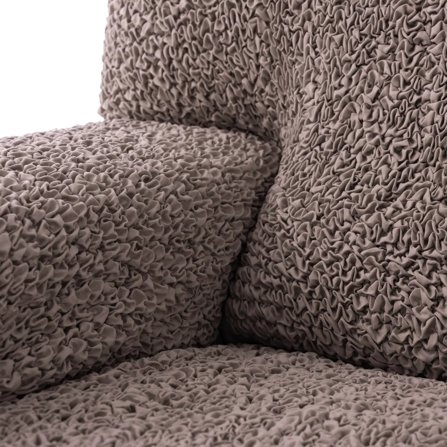 DivineTrendz™ Exclusive - Choco Luxe Crinkle Corner Sofa Cover