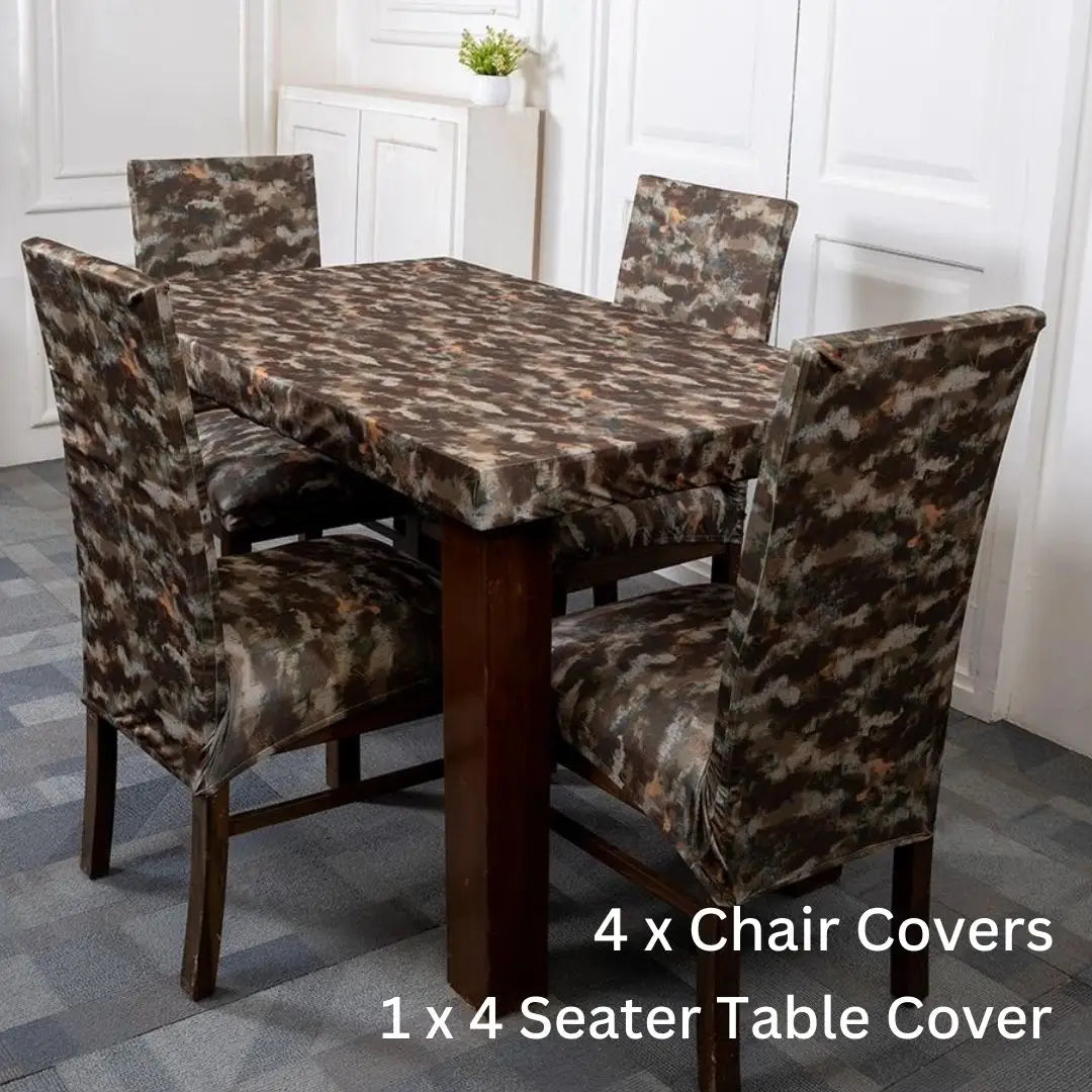 Dusky Die Elastic Chair And Table Cover Set
