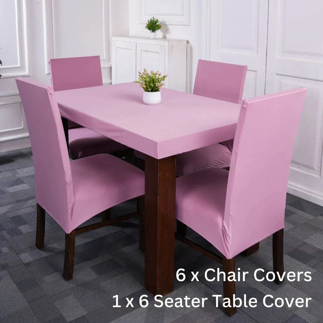 Flamingo Color Chair Table Cover Set