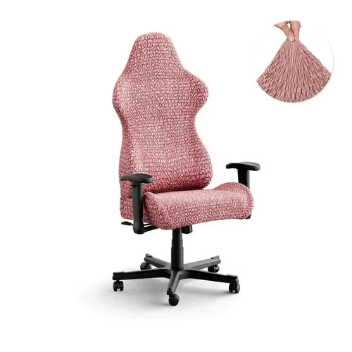 DivineTrendz™ Exclusive - Pink Luxe Crinkle Office Chair Cover