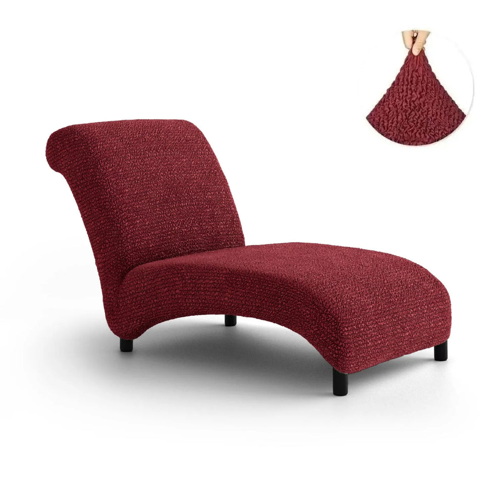DivineTrendz™ Exclusive - Bordeaux Luxe Crinkle Chaise Lounge cover