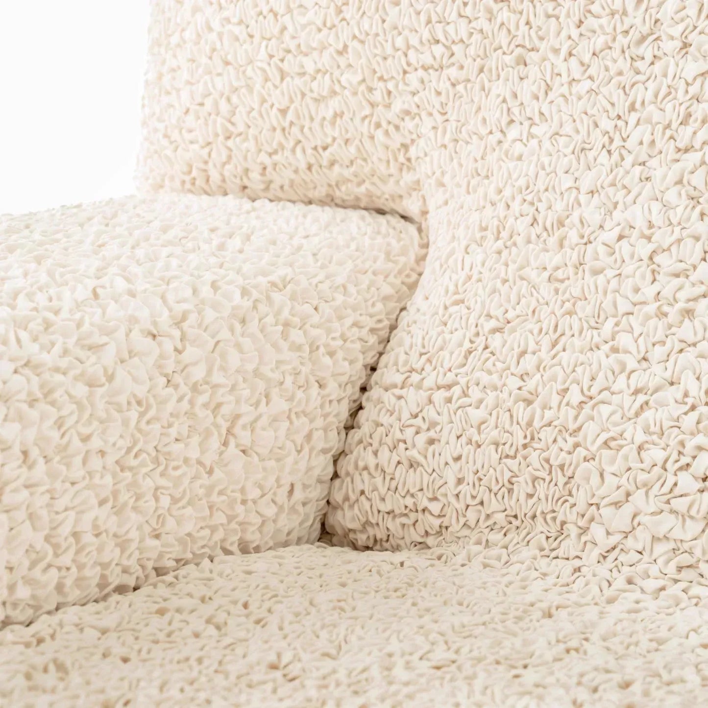DivineTrendz™ Exclusive - Beige Luxe Crinkle Futon Cover