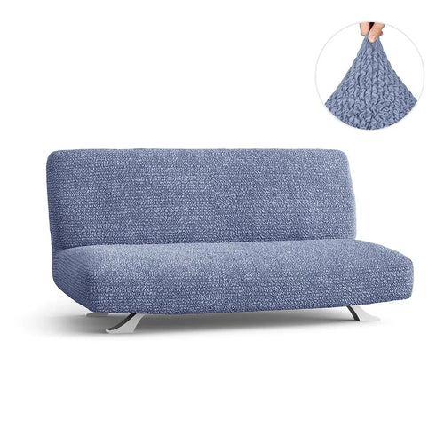 DivineTrendz™ Exclusive - Blue Luxe Crinkle Futon Cover
