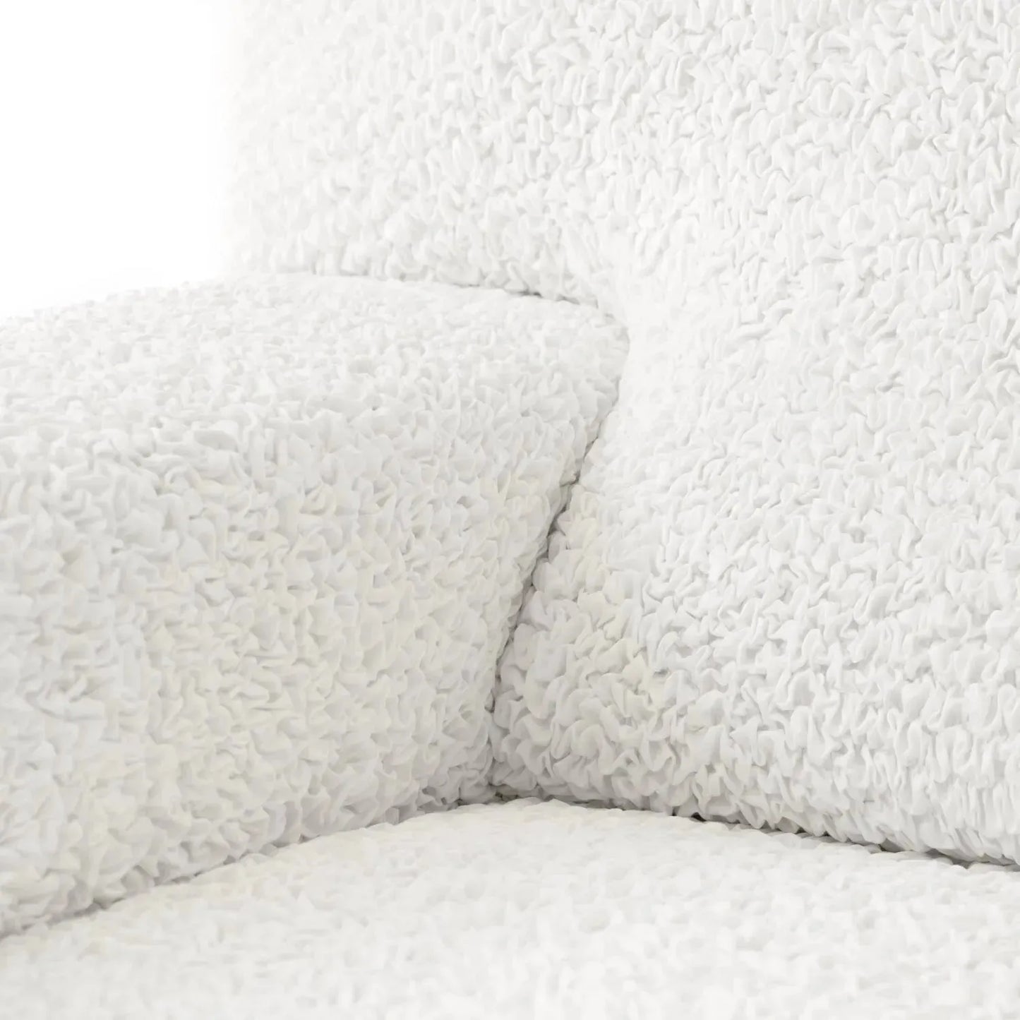 DivineTrendz™ Exclusive - White Luxe Crinkle Futon Cover
