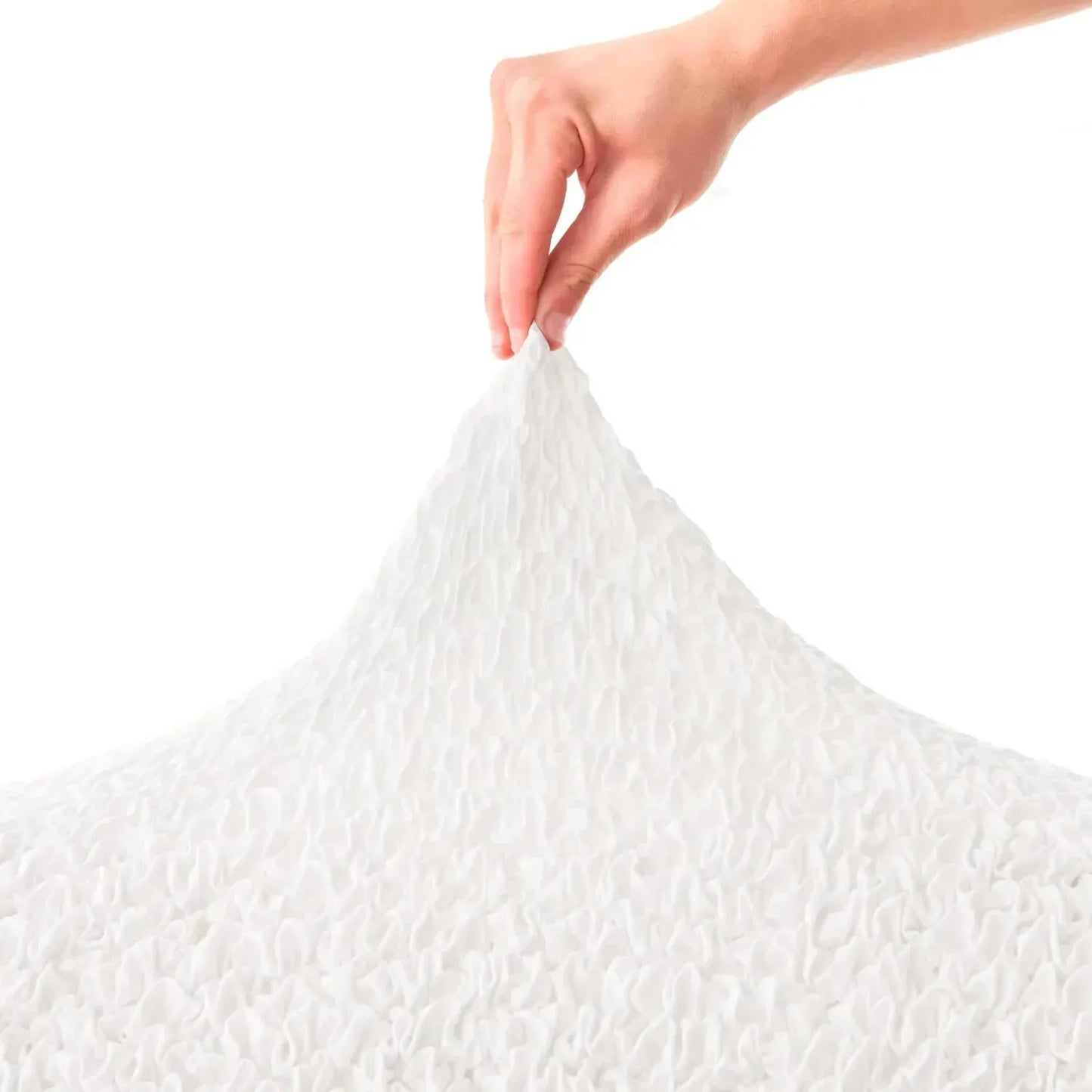 DivineTrendz™ Exclusive - White Luxe Crinkle Futon Cover