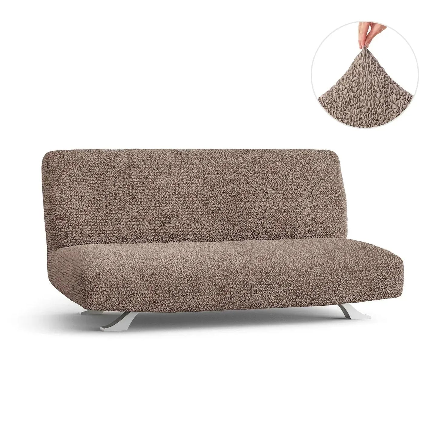 DivineTrendz™ Exclusive - Choco Luxe Crinkle Futon Cover
