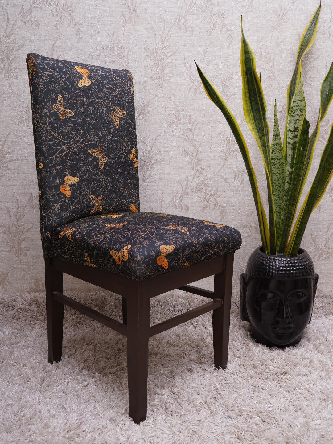 Golden Butterfly Elastic Design Chair Covers