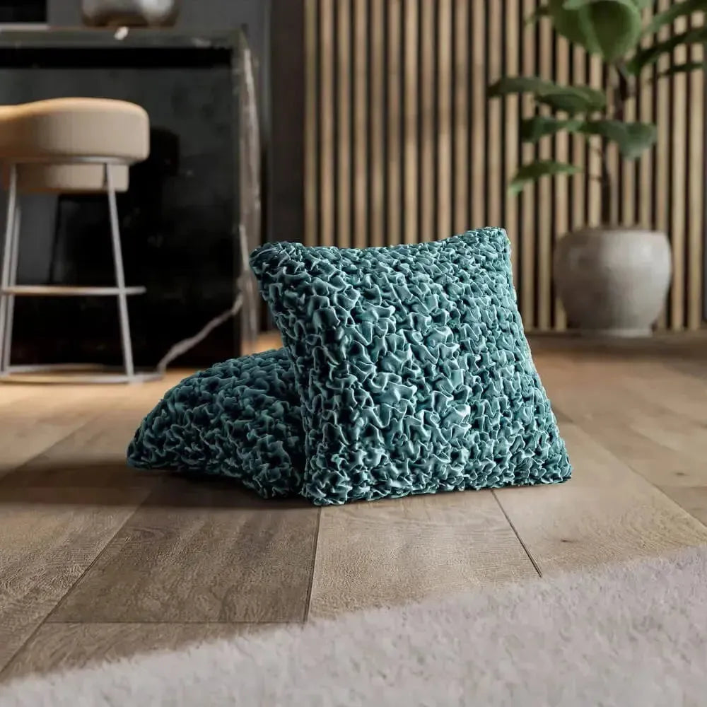 DivineTrendz™ Exclusive - Tiffany Luxe Crinkle Cushion Cover