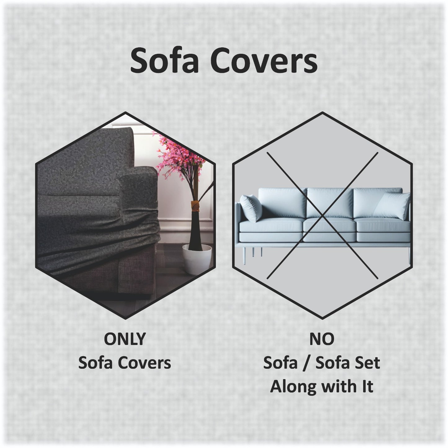Grey Velvet Elastic Sofa Slipcovers
