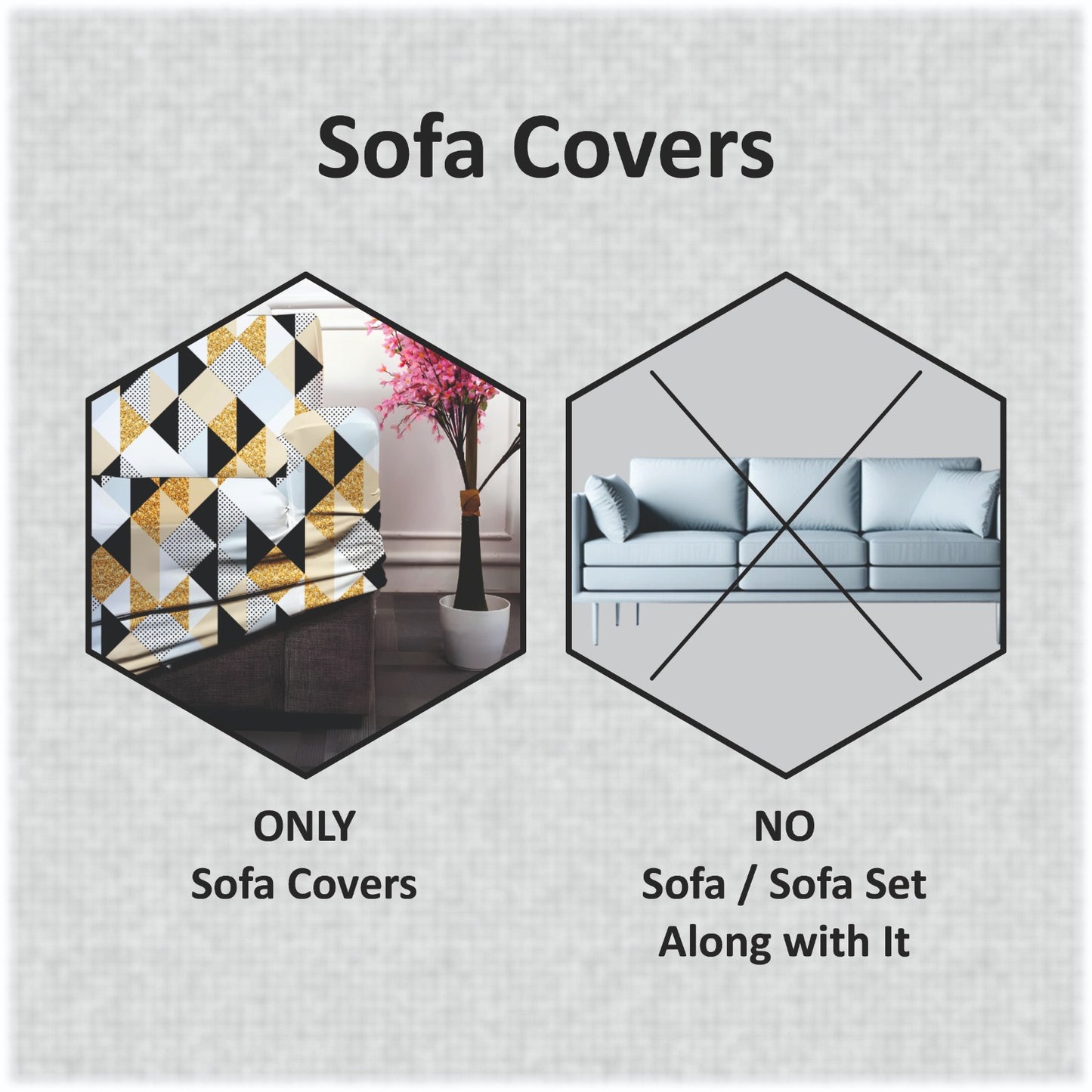 Yellow Prism Elastic Sofa Slipcovers