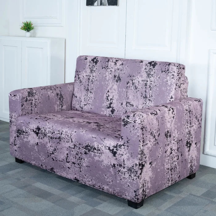 Wine Tie Dye Elastic Sofa Slipcovers