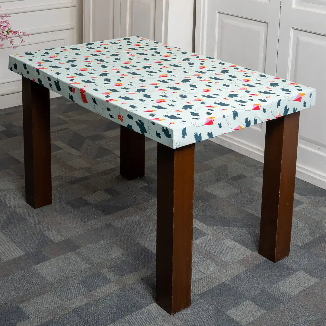 DivineTrendz Exclusive - Birds And Kites Elastic Table Cover