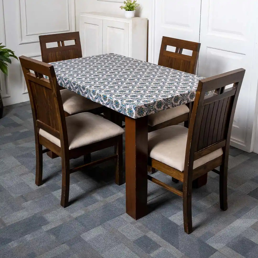 Blue Bliss Elastic Table Cover