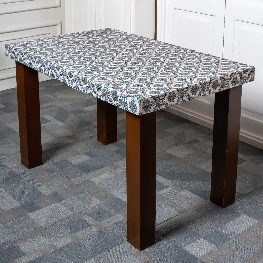 Blue Bliss Elastic Table Cover Set