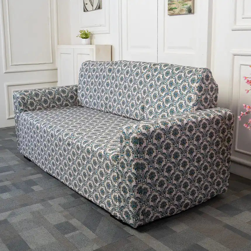 Blue Bliss Elastic Sofa Slipcover