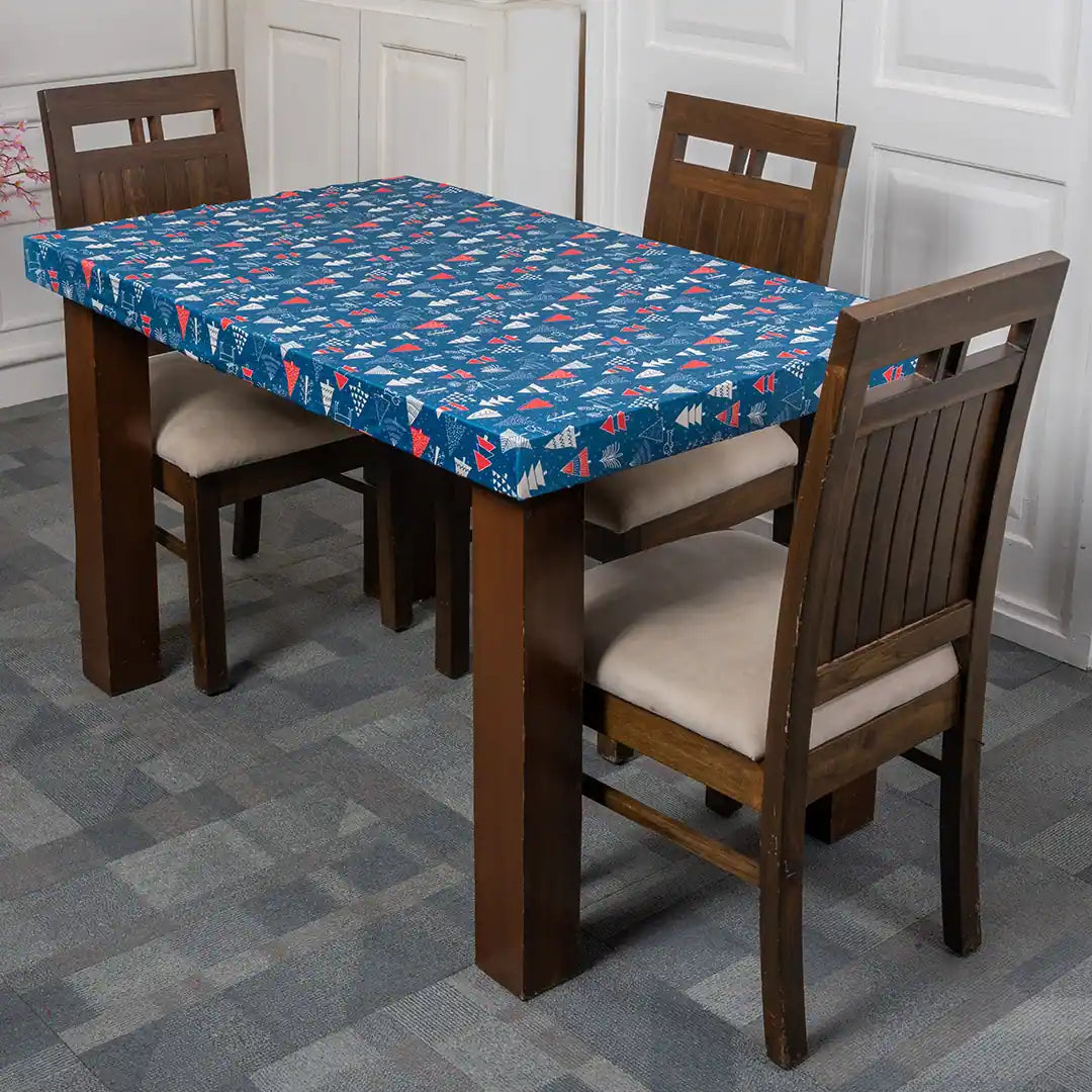 Christmas snow Elastic Table Cover Set