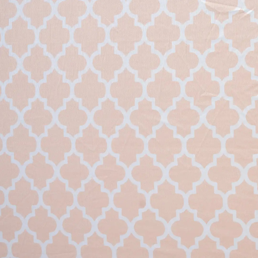 Cream Diamond Color Elastic Table Covers Set of 6
