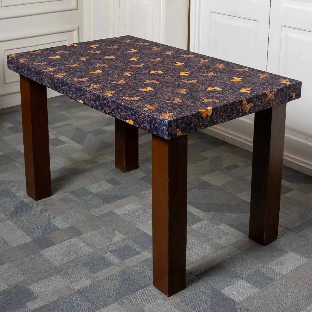 Golden Butterfly Elastic Table Cover Set