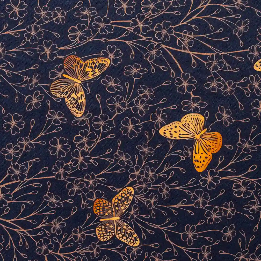 Golden Butterfly Design Elastic Table Cover.