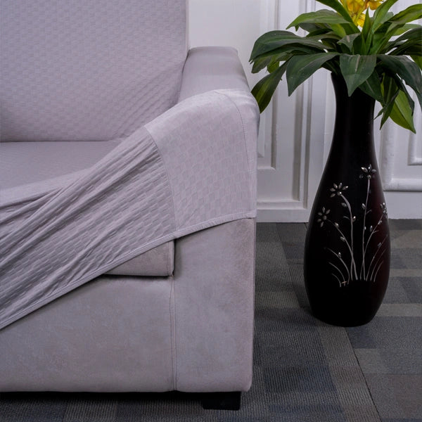 grey weave elastic sofa cover